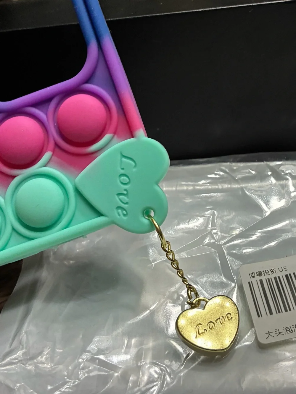 Colorful Pop-It iPhone Case 12 with Minnie Bow Charm